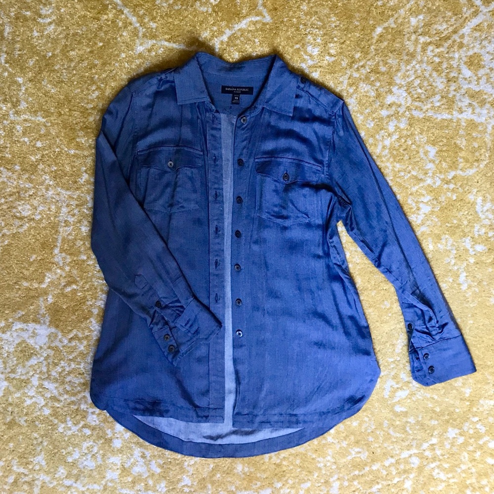 Military style button down shirt